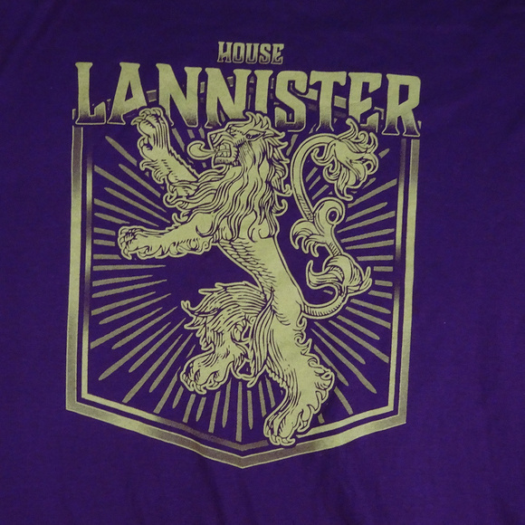 Game of Thrones House Lannister Burgundy Tee XL - Picture 3 of 4